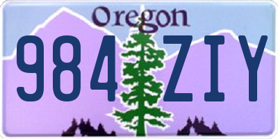 OR license plate 984ZIY