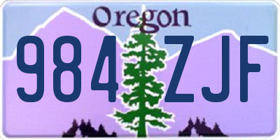 OR license plate 984ZJF