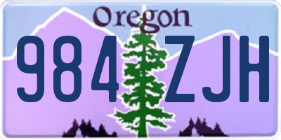 OR license plate 984ZJH