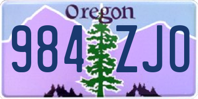 OR license plate 984ZJO