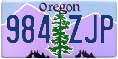 OR license plate 984ZJP