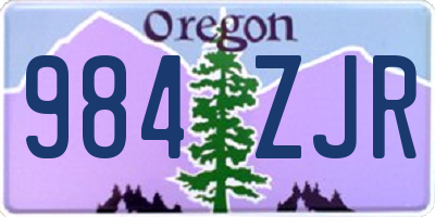 OR license plate 984ZJR