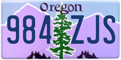 OR license plate 984ZJS