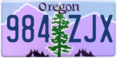 OR license plate 984ZJX