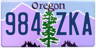 OR license plate 984ZKA