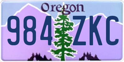 OR license plate 984ZKC