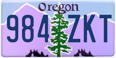 OR license plate 984ZKT