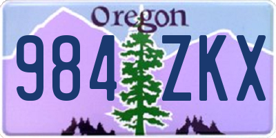 OR license plate 984ZKX