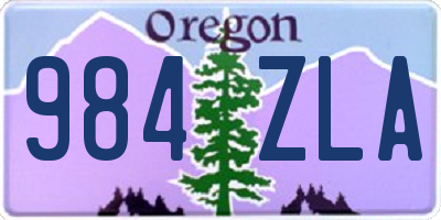 OR license plate 984ZLA