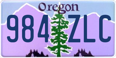 OR license plate 984ZLC