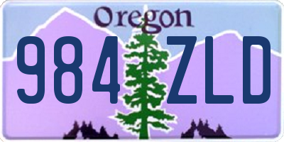 OR license plate 984ZLD