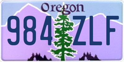 OR license plate 984ZLF