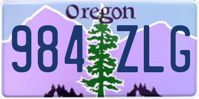 OR license plate 984ZLG