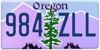 OR license plate 984ZLL