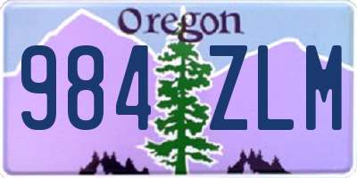OR license plate 984ZLM