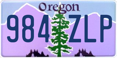 OR license plate 984ZLP