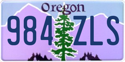 OR license plate 984ZLS