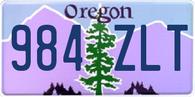 OR license plate 984ZLT
