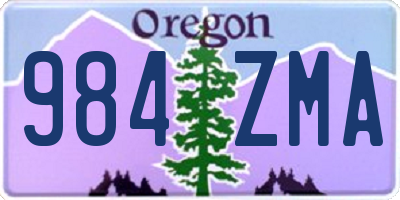 OR license plate 984ZMA