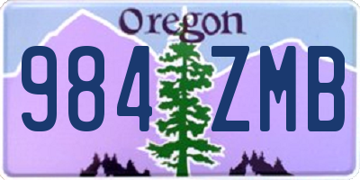 OR license plate 984ZMB