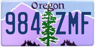 OR license plate 984ZMF