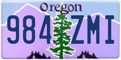 OR license plate 984ZMI