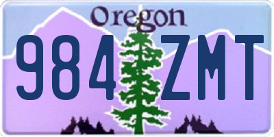 OR license plate 984ZMT