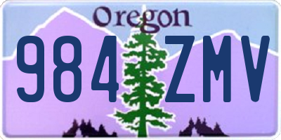 OR license plate 984ZMV