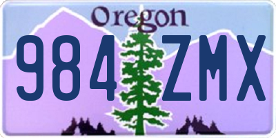 OR license plate 984ZMX