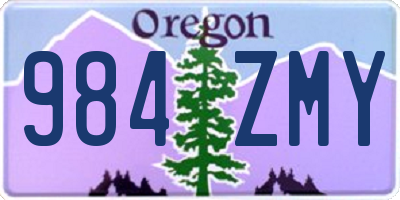 OR license plate 984ZMY