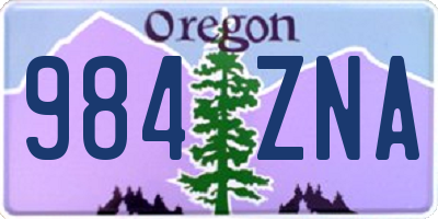 OR license plate 984ZNA