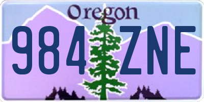 OR license plate 984ZNE