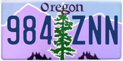 OR license plate 984ZNN