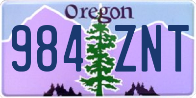 OR license plate 984ZNT