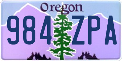 OR license plate 984ZPA