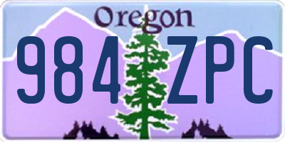 OR license plate 984ZPC