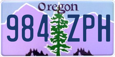 OR license plate 984ZPH