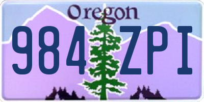 OR license plate 984ZPI
