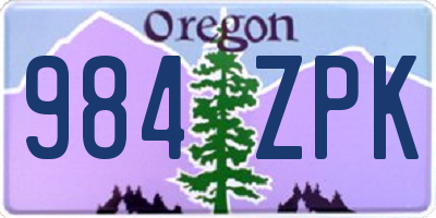 OR license plate 984ZPK