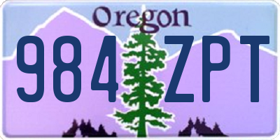 OR license plate 984ZPT