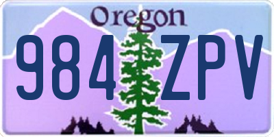 OR license plate 984ZPV