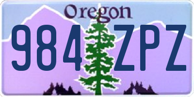 OR license plate 984ZPZ