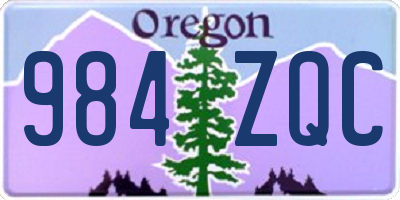OR license plate 984ZQC