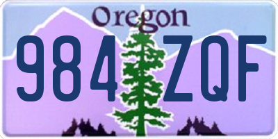 OR license plate 984ZQF