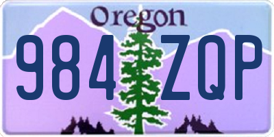 OR license plate 984ZQP