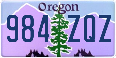 OR license plate 984ZQZ