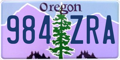 OR license plate 984ZRA