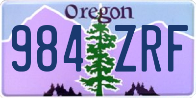 OR license plate 984ZRF