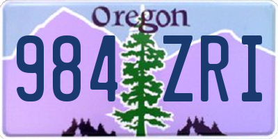 OR license plate 984ZRI