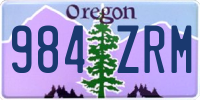 OR license plate 984ZRM